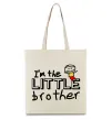 Эко-сумка I'm the little brother Бежевый фото