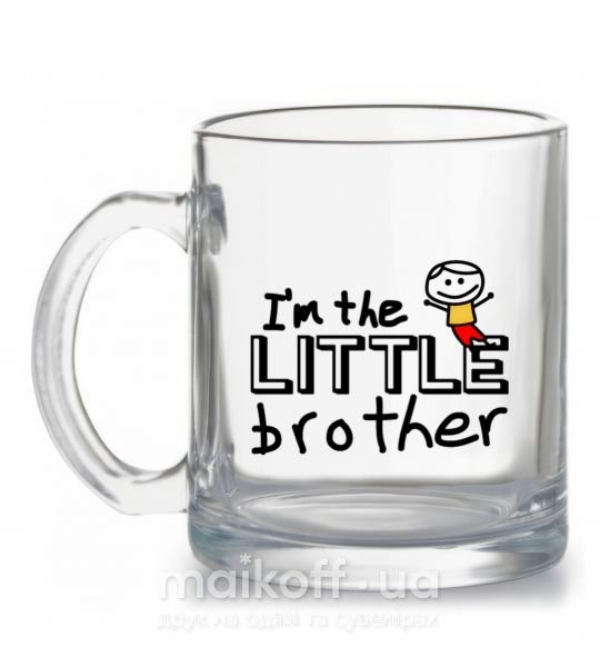 Чашка скляна I'm the little brother Прозорий фото