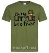 Мужская футболка I'm the little brother Оливковый фото