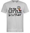 Мужская футболка I'm the little brother Серый фото