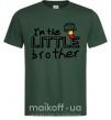 Мужская футболка I'm the little brother Темно-зеленый фото