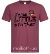 Мужская футболка I'm the little brother Бордовый фото
