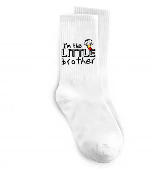 Носки I'm the little brother Белый фото