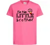 Детская футболка I'm the little brother Ярко-розовый фото