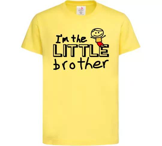 Детская футболка I'm the little brother Лимонный фото