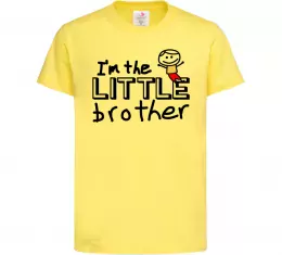 Детская футболка I'm the little brother Лимонный фото