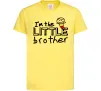 Детская футболка I'm the little brother Лимонный фото