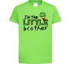 Детская футболка I'm the little brother Лаймовый фото