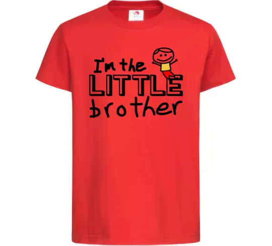 Детская футболка I'm the little brother Красный фото
