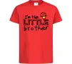 Детская футболка I'm the little brother Красный фото