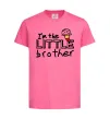 Детская футболка I'm the little brother Ярко-розовый фото