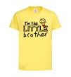 Детская футболка I'm the little brother Лимонный фото