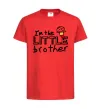 Детская футболка I'm the little brother Красный фото