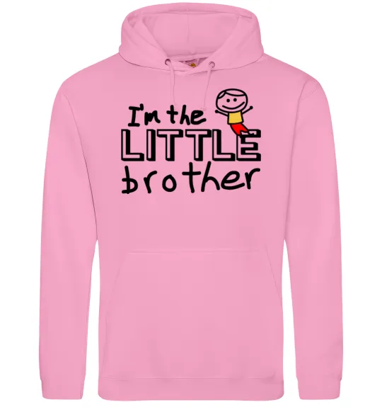 Чоловіча толстовка (худі) I'm the little brother Рожевий фото