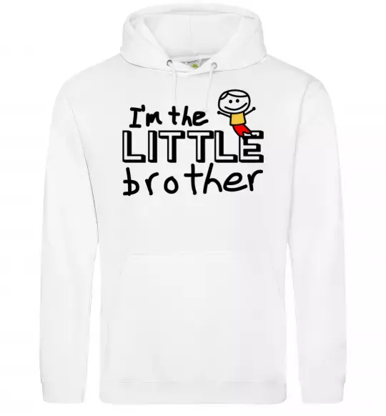 Мужская толстовка (худи) I'm the little brother Белый фото