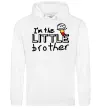 Мужская толстовка (худи) I'm the little brother Белый фото