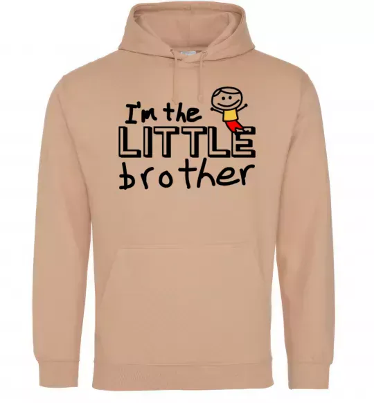 Мужская толстовка (худи) I'm the little brother Песочный фото