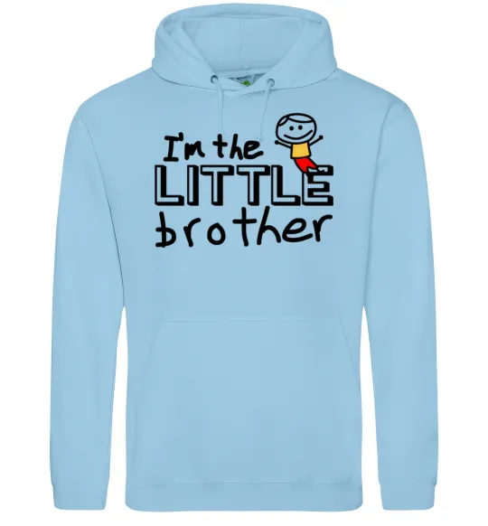 Чоловіча толстовка (худі) I'm the little brother Блакитний фото