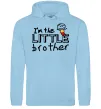 Чоловіча толстовка (худі) I'm the little brother Блакитний фото