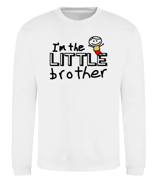 Світшот I'm the little brother Білий фото