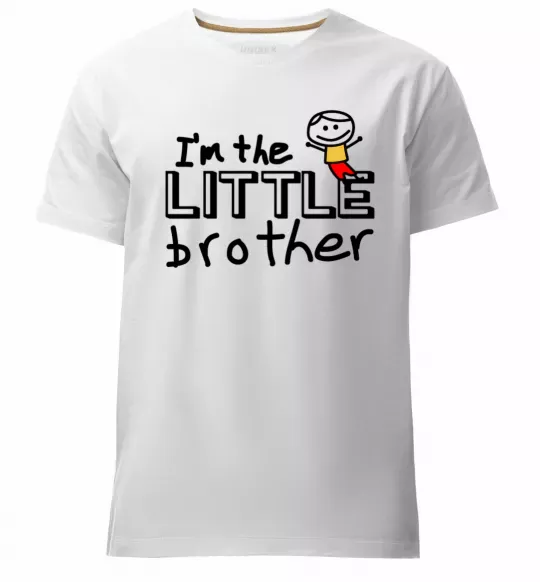 Чоловіча преміум футболка I'm the little brother Білий фото