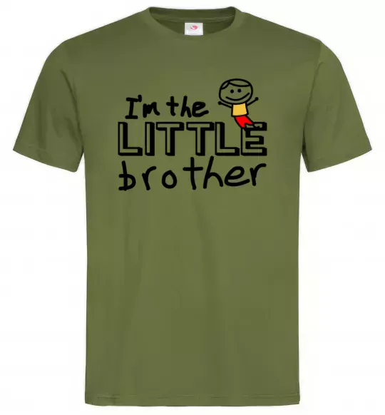 Чоловіча футболка I'm the little brother Оливковий фото