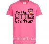 Детская футболка I'm the little brother Ярко-розовый фото