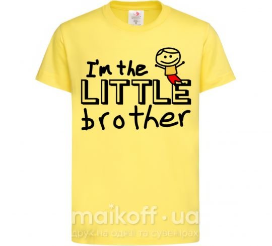 Детская футболка I'm the little brother Лимонный фото