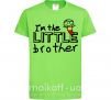 Детская футболка I'm the little brother Лаймовый фото