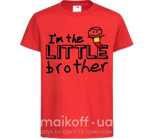 Детская футболка I'm the little brother Красный фото