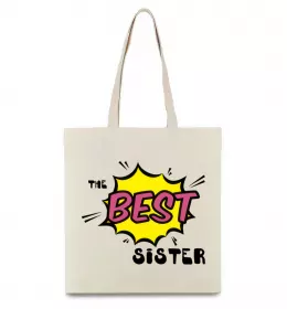 Еко-сумка The best sister Бежевий фото
