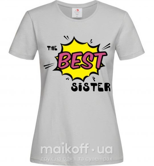 Женская футболка The best sister Серый фото