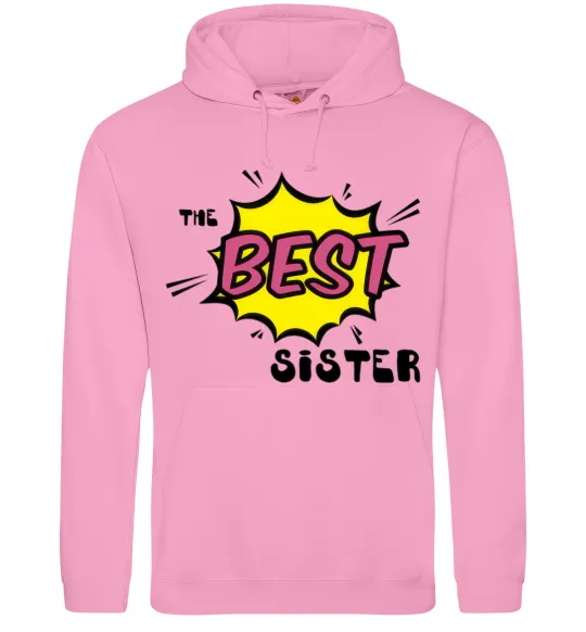 Женская толстовка (худи) The best sister Розовый фото