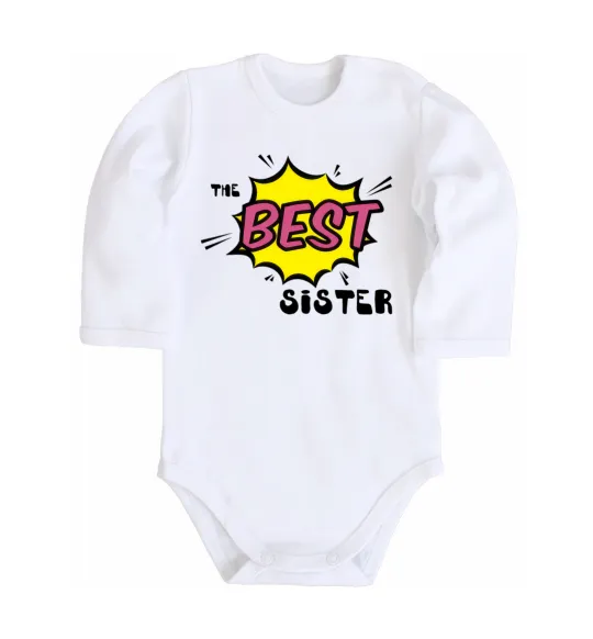 Детский боди The best sister Белый фото