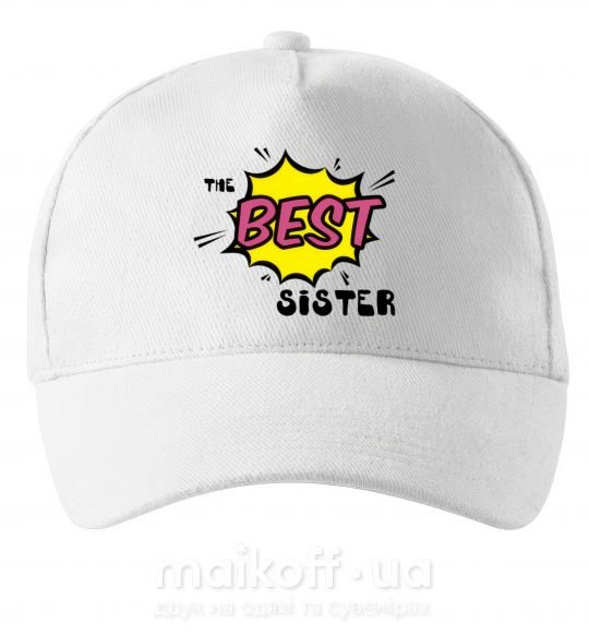 Кепка The best sister Белый фото