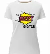 Женская премиум футболка The best sister Белый фото
