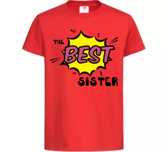 Дитяча футболка The best sister Червоний фото