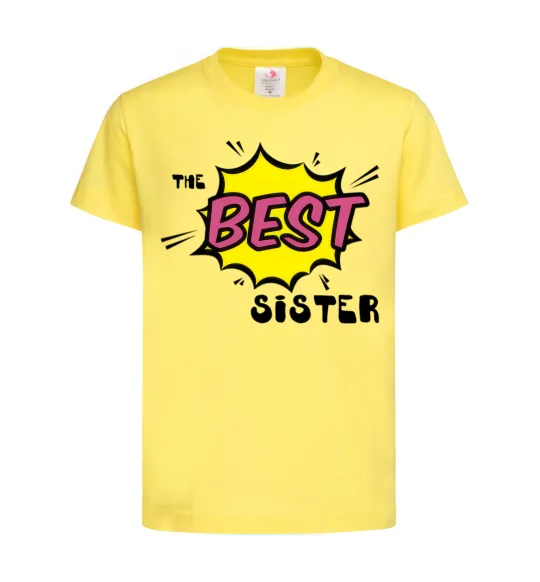 Детская футболка The best sister Лимонный фото