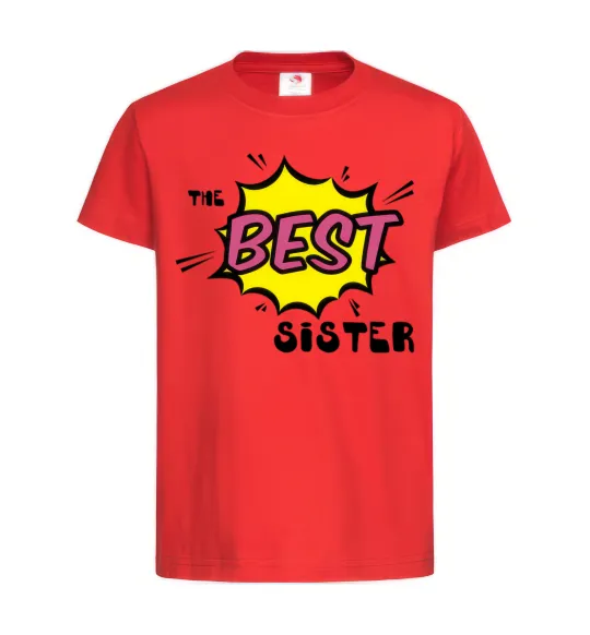 Детская футболка The best sister Красный фото