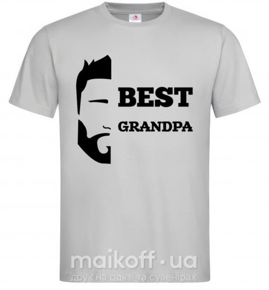 Мужская футболка Best grandpa Серый фото