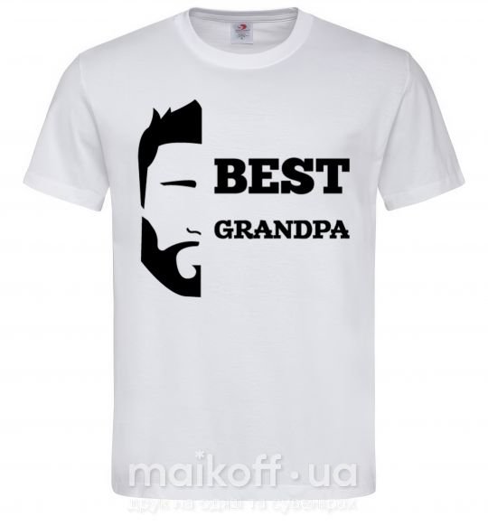 Мужская футболка Best grandpa Белый фото