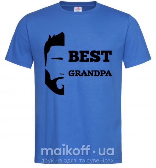 Мужская футболка Best grandpa Ярко-синий фото