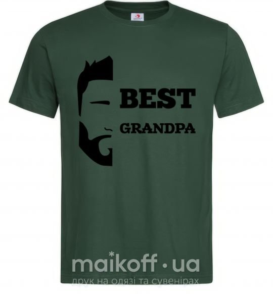 Мужская футболка Best grandpa Темно-зеленый фото