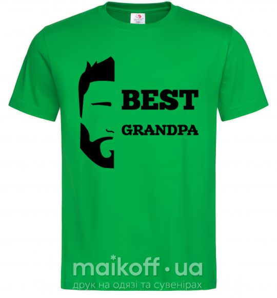 Мужская футболка Best grandpa Зеленый фото