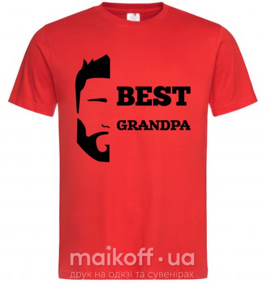 Мужская футболка Best grandpa Красный фото