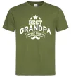 Чоловіча футболка Best grandpa in the world Оливковий фото