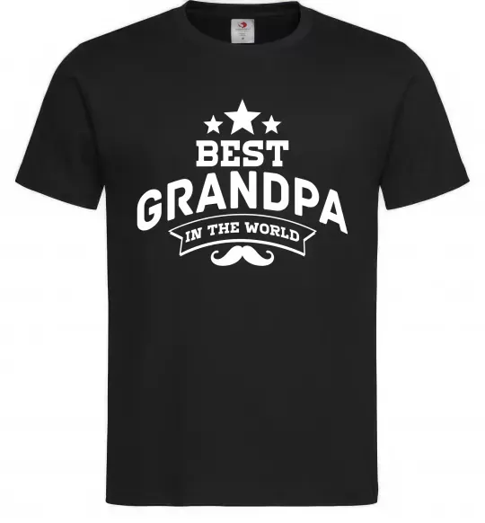 Чоловіча футболка Best grandpa in the world Чорний фото