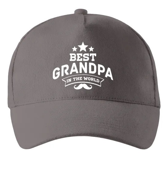 Кепка Best grandpa in the world Серый фото