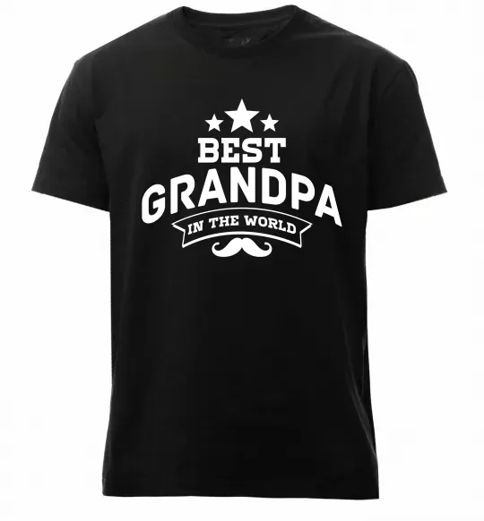 Чоловіча преміум футболка Best grandpa in the world Чорний фото