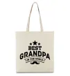 Еко-сумка Best grandpa in the world Бежевий фото